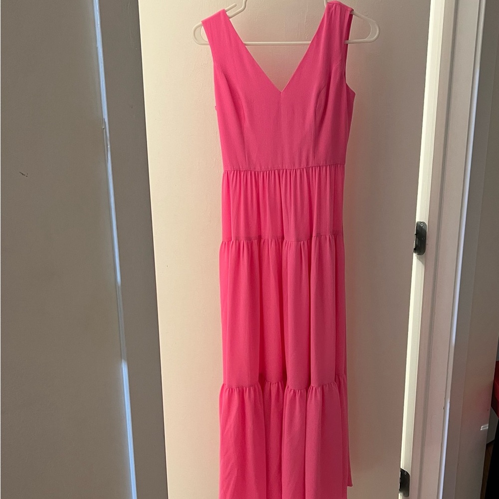 NWOT Lilly Pulitzer hot pink maxi dress 00 or double zero